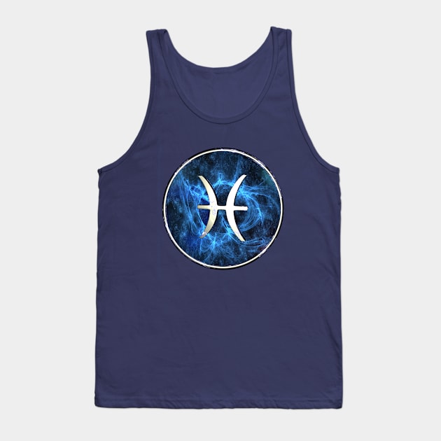 Pisces Western Astrology Sign Tank Top by macdonaldcreativestudios